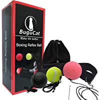 BuguCat Pelota Boxeo- Fight Ball Reflex en Cadena con Diadema para Fight MMA Training Reacciones de Velocidad Adulto…